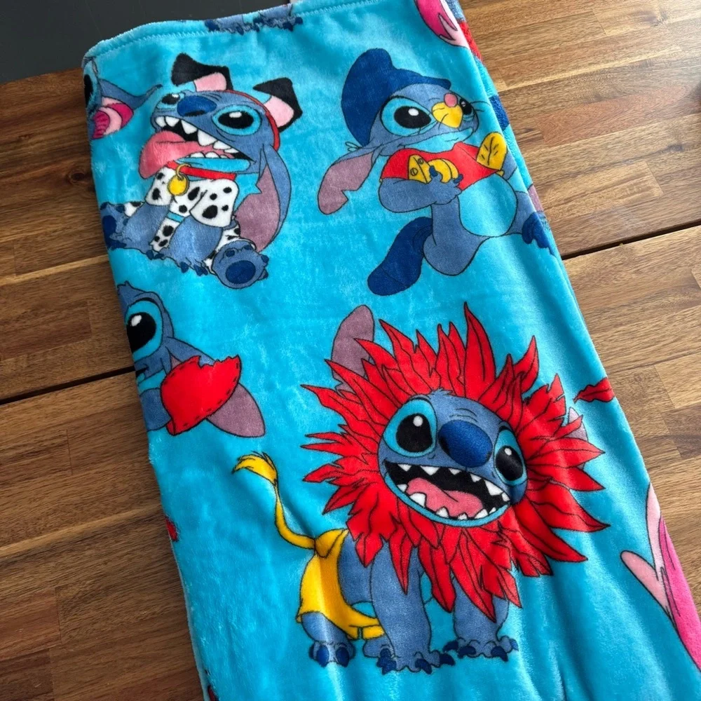 NEW Stitch in Costumes Halloween Disney Blanket Plush Throw 50x70”
